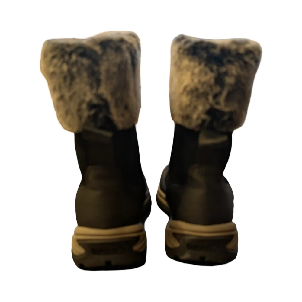 Timberland Women's Waterproof Winter Boots Faux Fur Pull On Black Size 6.5